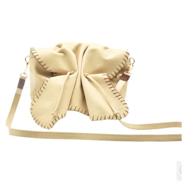 Carlos Falchi Tan Medium Butterfly Bag with Crystal Strap - Picture 2 of 14